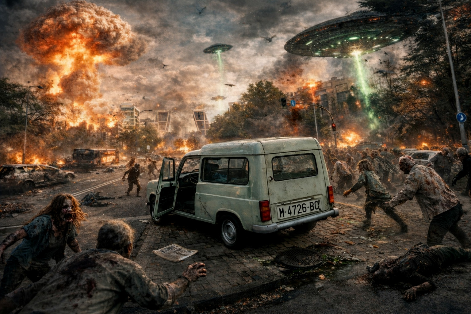 Fin del mundo quemao en madrid